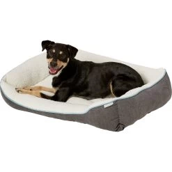 Frisco Sherpa Rectangular Bolster Dog Bed -Pet Supplies Shop 129483 PT4. AC SS1800 V1578442390