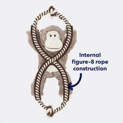 Frisco Monkey Plush With Rope Squeaky Dog Toy -Pet Supplies Shop 147067 PT2. AC SS1800 V1678723896