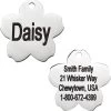 Frisco Stainless Steel Personalized Dog & Cat ID Tag, Flower