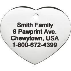 Frisco Personalized Dog & Cat ID Tag, Heart -Pet Supplies Shop 153006 PT3. AC SS1800 V1548964752