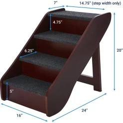 Frisco Deluxe Foldable Wooden Carpeted Cat & Dog Stairs 2 Frisco Deluxe Foldable Wooden Carpeted Cat & Dog Stairs -Pet Supplies Shop 156781 PT3. AC SS1800 V1569621868