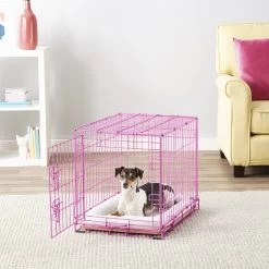 Frisco Fold & Carry Single Door Collapsible Wire Dog Crate, Pink -Pet Supplies Shop 160806 PT6. AC SS1800 V1561066044