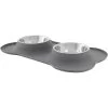Frisco Silicone Stainless Steel Double Diner Dog & Cat Bowl