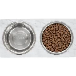 Frisco Marble Print Stainless Steel Double Elevated Dog Bowl -Pet Supplies Shop 216017 PT4. AC SS1800 V1591020400