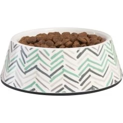 Frisco Chevron Brushed Melamine Bowl -Pet Supplies Shop 216059 PT2. AC SS1800 V1591020984