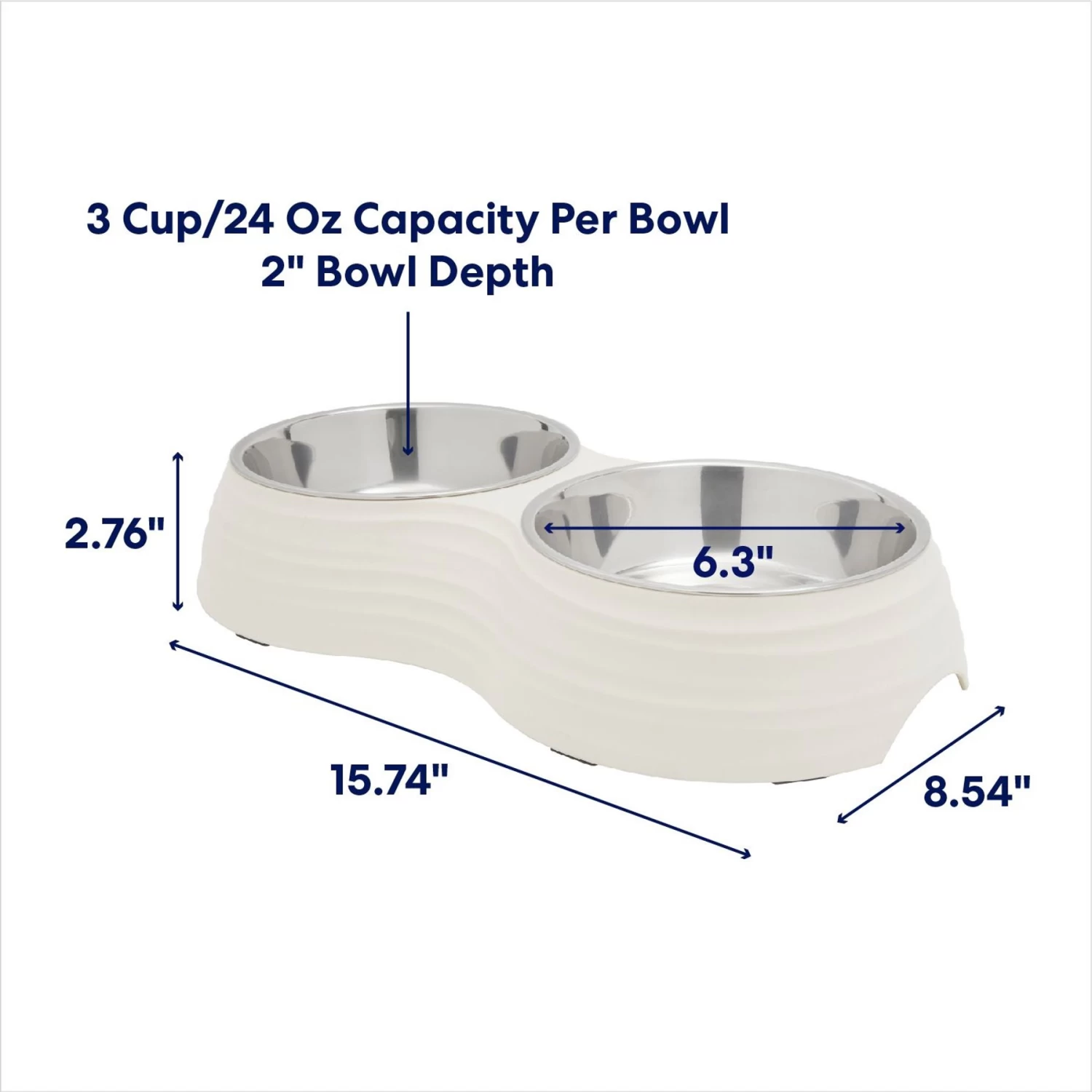 Frisco Stainless Steel Double Dog Bowls with Melamine Stand Frisco Stainless Steel Double Dog Bowls With Melamine Stand -Pet Supplies Shop 232092 PT1. AC SS1800 V1692728192