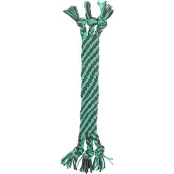 Pet Supplies Shop 25 Frisco Flat Teal & Gray Braided Rope Squeaky Fetch Dog Toy
