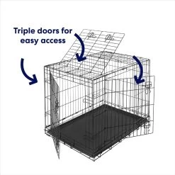 Frisco Heavy Duty All-in-1 Multi-Stage 3 Door Collapsible Wire Dog Crate -Pet Supplies Shop 247915 PT5. AC SS1800 V1611872190