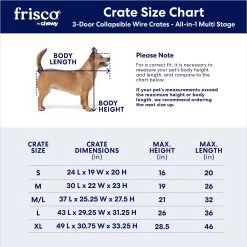 Frisco Heavy Duty All-in-1 Multi-Stage 3 Door Collapsible Wire Dog Crate -Pet Supplies Shop 247915 PT6. AC SS1800 V1611872180