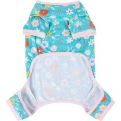 Frisco Teal Floral Dog & Cat Jersey PJs -Pet Supplies Shop 249132 PT4. AC SS1800 V1637657245