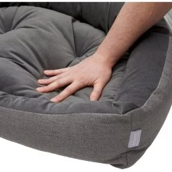 Frisco Rectangular Personalized Bolster Dog Bed W/Removable Cover, Dark Gray, X-Large -Pet Supplies Shop 252611 PT7. AC SS1800 V1604528810