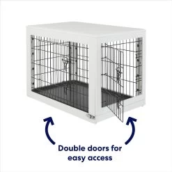 Frisco Double Door Furniture Style Dog Crate, White -Pet Supplies Shop 253029 PT3. AC SS1800 V1617644305