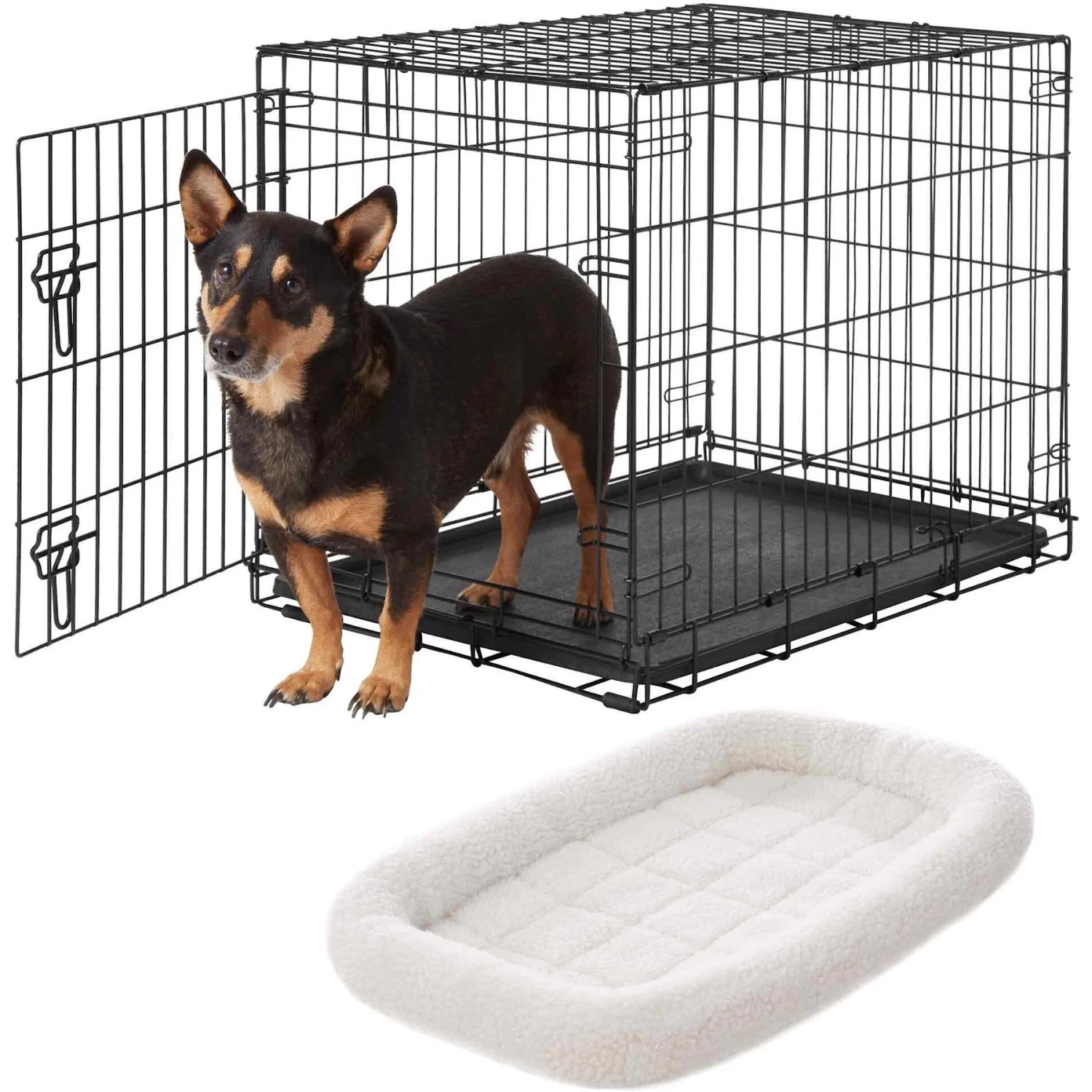 Frisco Heavy Duty Fold & Carry Single Door Collapsible Wire Dog Crate & Frisco Quilted Dog Crate Mat Frisco Heavy Duty Fold & Carry Single Door Collapsible Wire Dog Crate & Frisco Quilted Dog Crate Mat -Pet Supplies Shop 255551 MAIN. AC SS1800 V1604096525