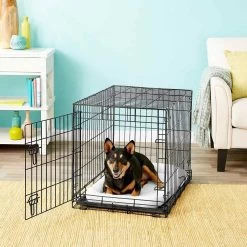 Frisco Heavy Duty Fold & Carry Single Door Collapsible Wire Dog Crate & Frisco Quilted Dog Crate Mat 2 Frisco Heavy Duty Fold & Carry Single Door Collapsible Wire Dog Crate & Frisco Quilted Dog Crate Mat -Pet Supplies Shop 255551 PT2. AC SS1800 V1604096511