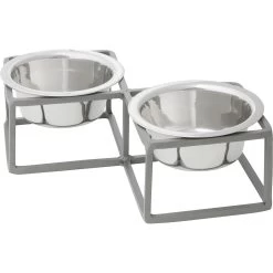 Frisco Elevated Diamond Stainless Steel Double Diner Dog & Cat Bowl -Pet Supplies Shop 257147 PT2. AC SS1800 V1612365678