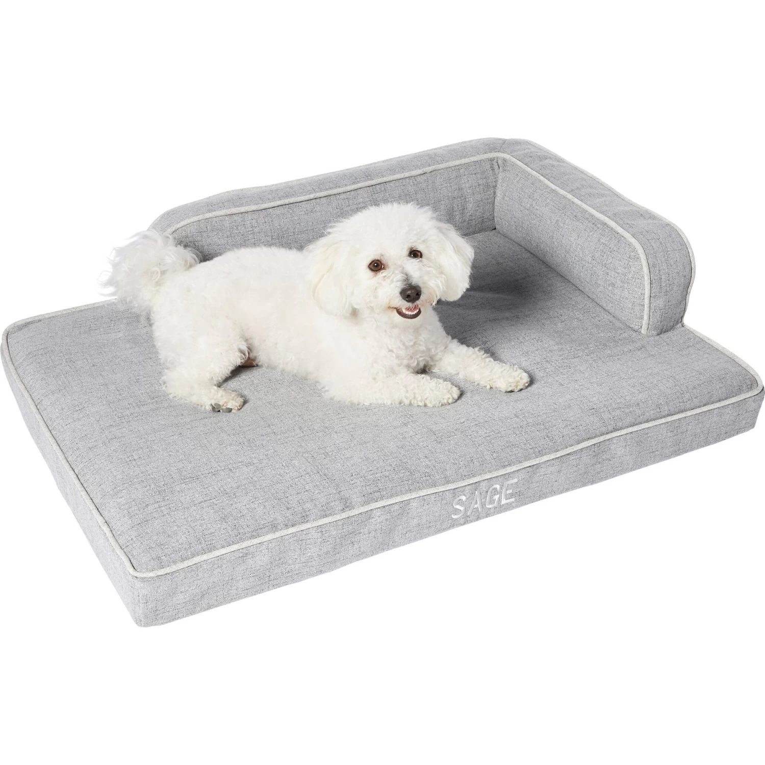 Frisco Faux Linen Corner Personalized Bolster Dog Bed w/Removable Cover, Harbour Blue, L Frisco Faux Linen Corner Personalized Bolster Dog Bed W/Removable Cover, Harbour Blue, L -Pet Supplies Shop 262160 PT2. AC SS1800 V1615568489