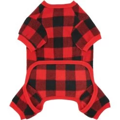 Frisco Dog & Cat Cozy Polar Fleece PJs, Red Plaid -Pet Supplies Shop 268510 PT4. AC SS1800 V1637650986