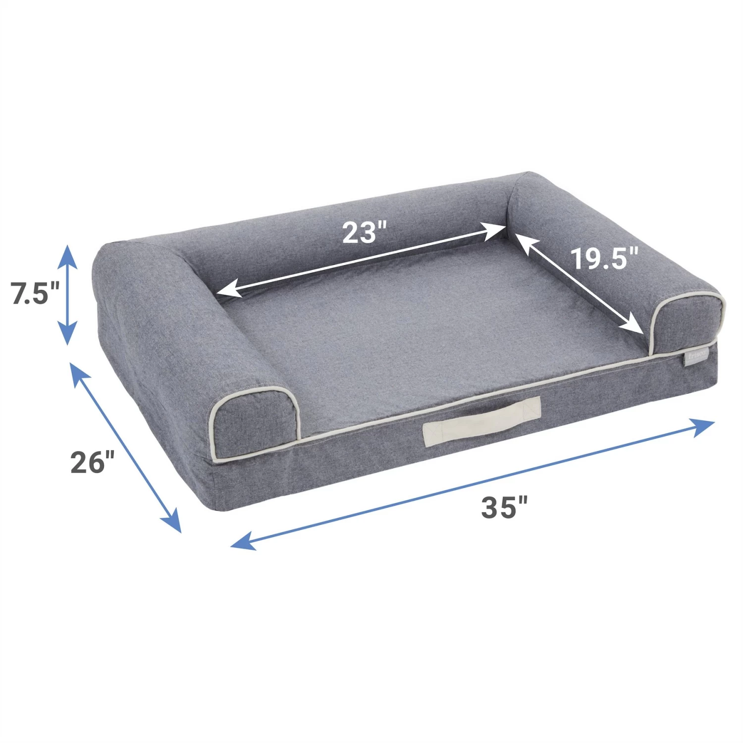 Frisco Chambray Orthopedic Sofa Bolster Dog Bed w/Removable Cover Frisco Chambray Orthopedic Sofa Bolster Dog Bed W/Removable Cover -Pet Supplies Shop 270907 PT1. AC SS1800 V1626359688