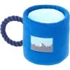 Frisco Camping Mug Plush With Rope Squeaky Dog Toy