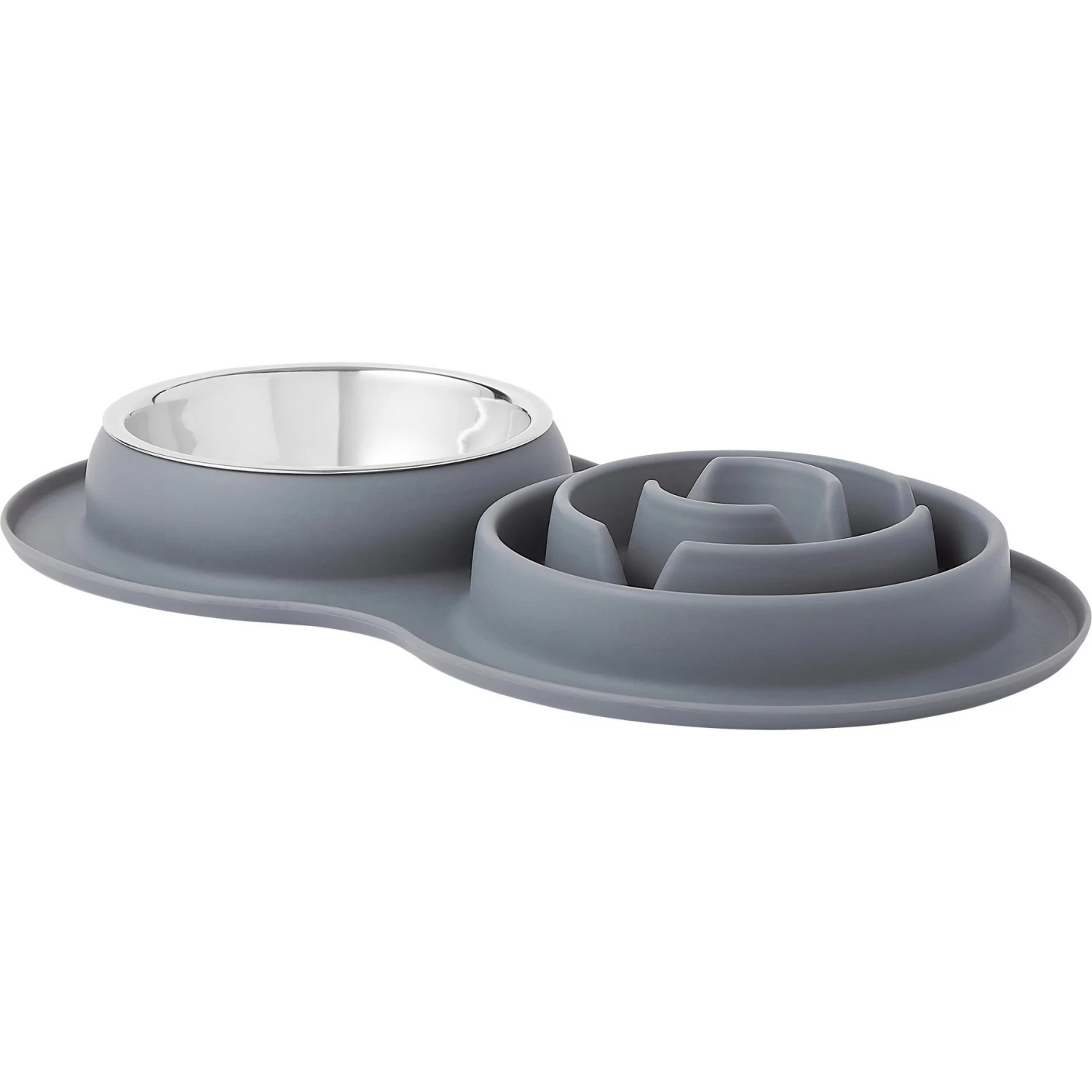 Frisco Silicone Stainless Steel Double Diner Slow Feeder Dog & Cat Bowl, Grey, 3 Cup Frisco Silicone Stainless Steel Double Diner Slow Feeder Dog & Cat Bowl, Grey, 3 Cup -Pet Supplies Shop 277549 MAIN. AC SS1800 V1627933934