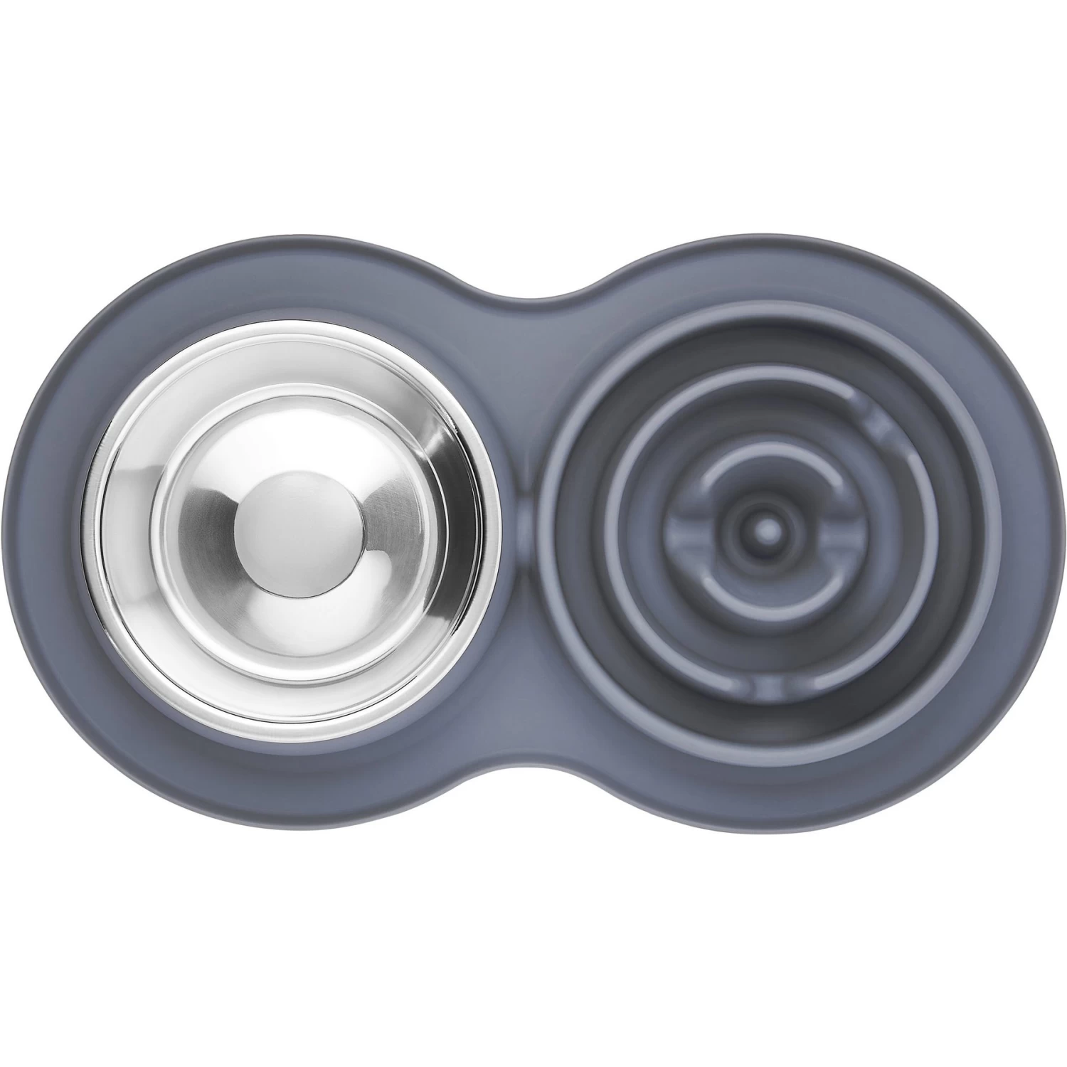 Frisco Silicone Stainless Steel Double Diner Slow Feeder Dog & Cat Bowl, Grey, 3 Cup Frisco Silicone Stainless Steel Double Diner Slow Feeder Dog & Cat Bowl, Grey, 3 Cup -Pet Supplies Shop 277549 PT4. AC SS1800 V1627935299