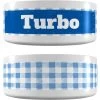 Frisco Personalized Gingham Plaid Small Dog & Cat Bowl