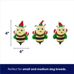 Frisco Holiday Bee Merry Hide & Seek Puzzle Plush Squeaky Dog Toy -Pet Supplies Shop 287099 PT2. AC SS1800 V1695044345
