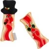Frisco Holiday Bacon Plush Squeaky Dog Toy, 2 Count