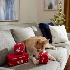 Frisco Holiday 12 Day Countdown Blocks Plush Squeaky Dog Toy, 3 Count -Pet Supplies Shop 287447 PT3. AC SS1800 V1632774583