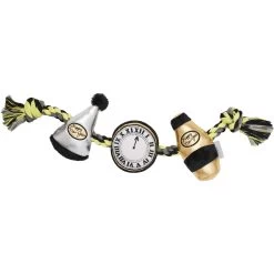 Pet Supplies Shop 29 Frisco New Year's Eve Midnight Countdown Plush With Rope Squeaky Dog Toy