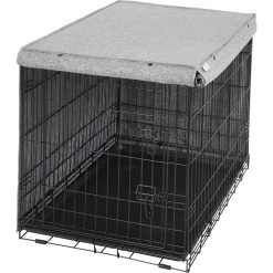 Frisco Faux Linen Dog Crate Cover -Pet Supplies Shop 289630 PT4. AC SS1800 V1644248877