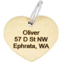 Frisco Brass Personalized Dog & Cat ID Tag, Heart -Pet Supplies Shop 296197 PT4. AC SS1800 V1628186527