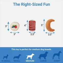 Frisco Brunch Pastry Plate Plush Squeaky Dog Toy -Pet Supplies Shop 297262 PT2. AC SS1800 V1643916710