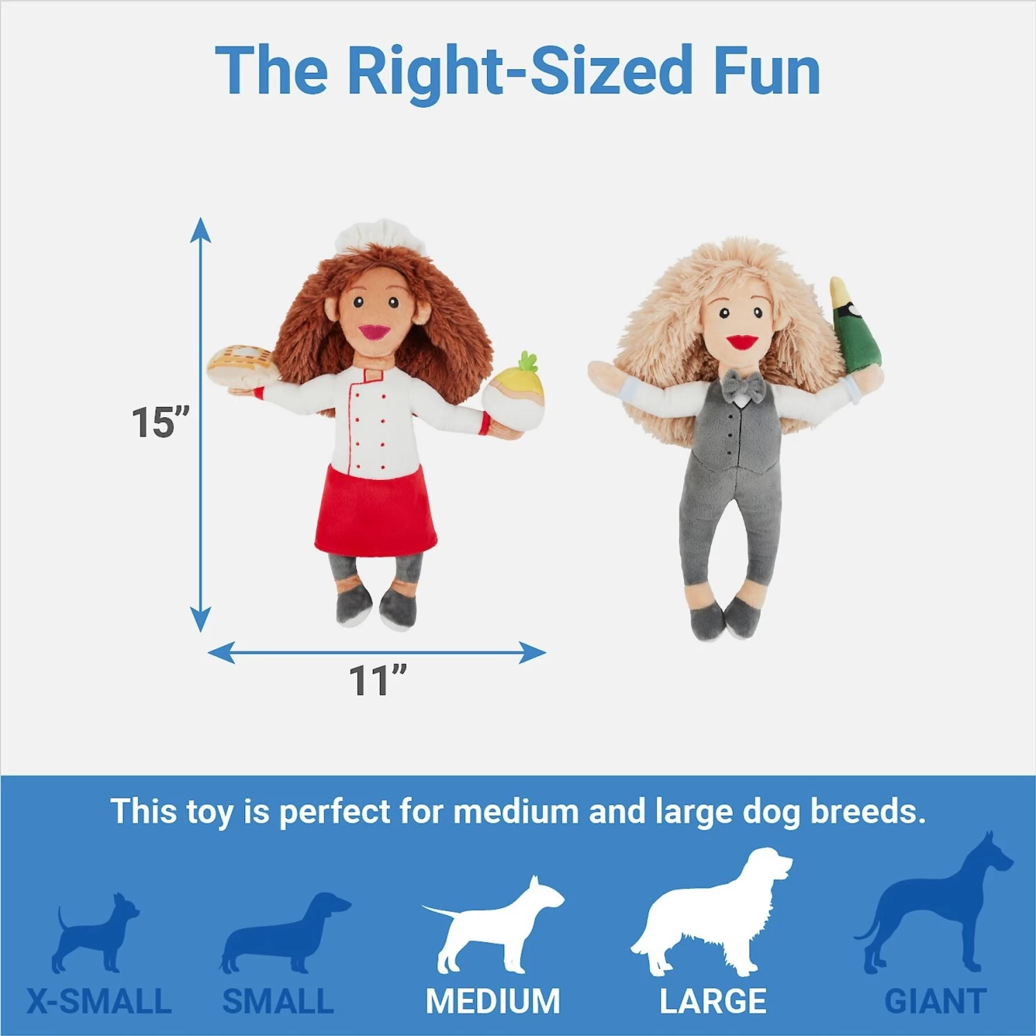 Frisco Brunch Chef & Waitress Plush Squeaky Dog Toy, 2 count Frisco Brunch Chef & Waitress Plush Squeaky Dog Toy, 2 Count -Pet Supplies Shop 297278 PT1. AC SS1800 V1643916381