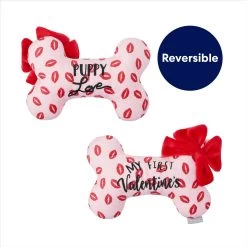Frisco Valentine My First Valentine's Bone Reversible Plush Squeaky Dog Toy -Pet Supplies Shop 298945 PT2. AC SS1800 V1703016817