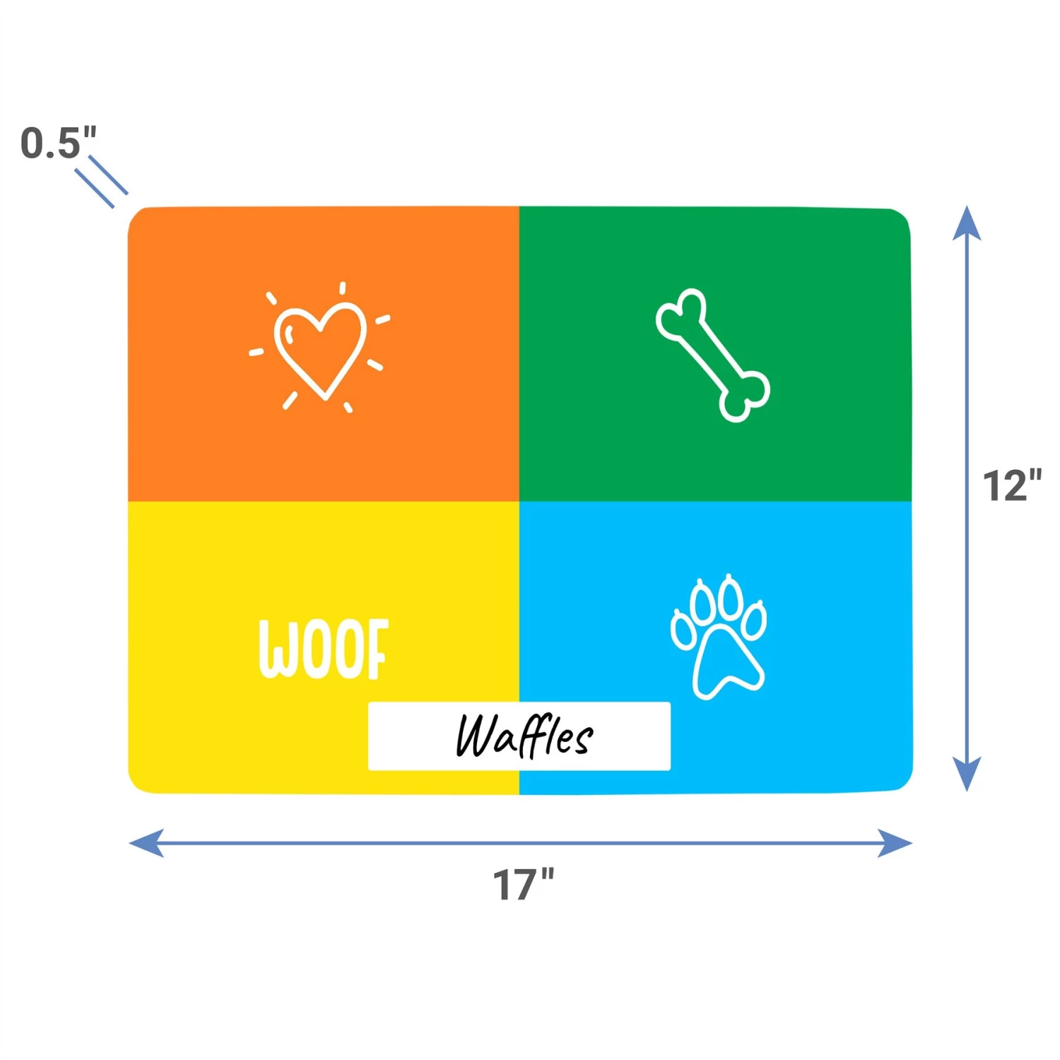 Frisco Woof Personalized Dog & Cat Placemat Frisco Woof Personalized Dog & Cat Placemat -Pet Supplies Shop 299560 PT3. AC SS1800 V1636120375