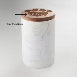 Frisco Ceramic Marble Print Personalized Treat Jar With Wood Lid, 3.75 Cups 5 Frisco Ceramic Marble Print Personalized Treat Jar With Wood Lid, 3.75 Cups -Pet Supplies Shop 301181 PT5. AC SS1800 V1630332523