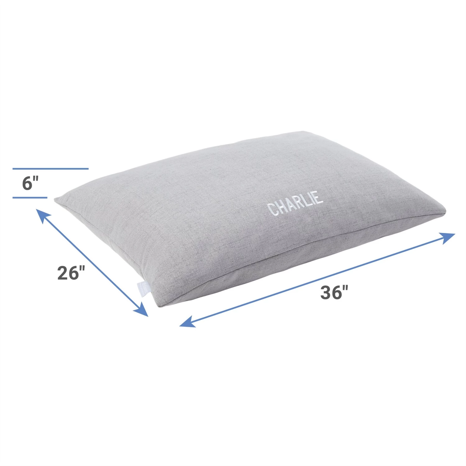 Frisco Personalized Knife Edge Bed, Dark Grey Linen, Large Frisco Personalized Knife Edge Bed, Dark Grey Linen, Large -Pet Supplies Shop 311762 PT1. AC SS1800 V1630682351