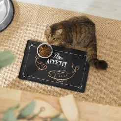 Frisco Silicone Fish Print Dog & Cat Food Mat, Black -Pet Supplies Shop 311953 PT3. AC SS1800 V1642542608