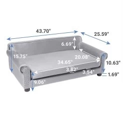 Frisco Sofa Pet Bed With Removable Cover & Frisco Eyelash Cat & Dog Blanket -Pet Supplies Shop 319504 PT2. AC SS1800 V1630626372