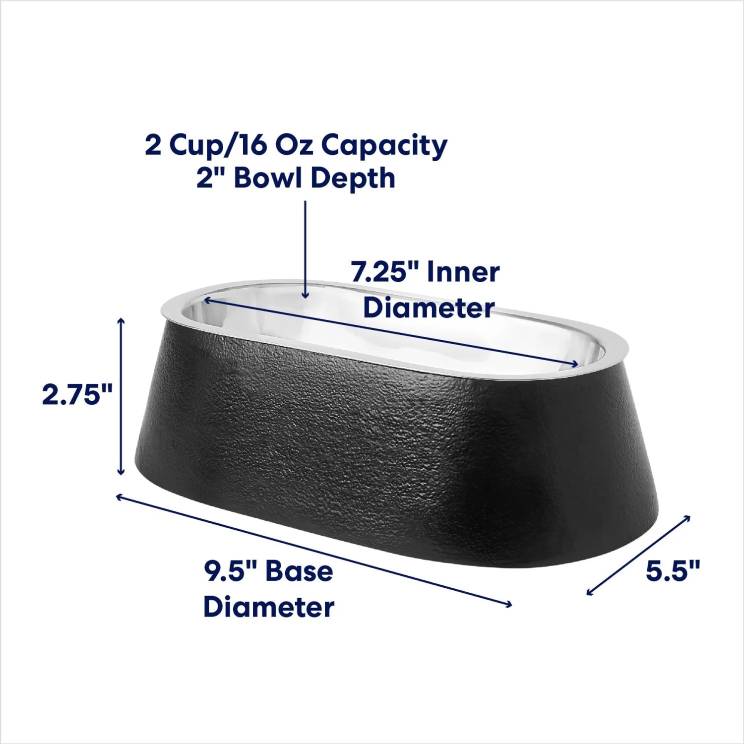 Frisco Long Eared Breed Stainless Steel Dog Bowl, Black, 2 Cup Frisco Long Eared Breed Stainless Steel Dog Bowl, Black, 2 Cup -Pet Supplies Shop 331530 PT1. AC SS1800 V1692728249