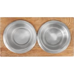 Frisco Premium Stainless Steel Double Diner Dog & Cat Bowl, Black -Pet Supplies Shop 331532 PT4. AC SS1800 V1657656874
