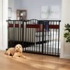 Frisco Wood Accents Extra Wide Auto-close Pet Gate, 30-in