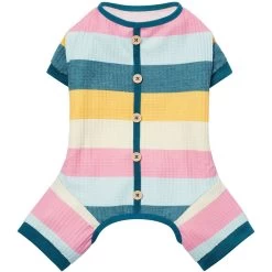 Frisco Cozy Waffle Knit Dog & Cat PJs, Stripe -Pet Supplies Shop 744246 PT4. AC SS1800 V1692977015