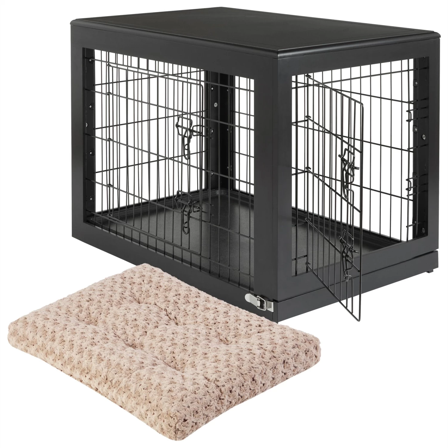 Frisco Double Door Furniture Style Dog Crate, Black & Frisco Swirl Dog Crate Mat Frisco Double Door Furniture Style Dog Crate, Black & Frisco Swirl Dog Crate Mat -Pet Supplies Shop 947710 MAIN. AC SS1800 V1693600276