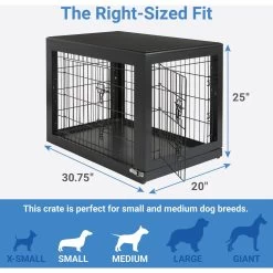 Frisco Double Door Furniture Style Dog Crate, Black & Frisco Swirl Dog Crate Mat 2 Frisco Double Door Furniture Style Dog Crate, Black & Frisco Swirl Dog Crate Mat -Pet Supplies Shop 947710 PT2. AC SS1800 V1693920105