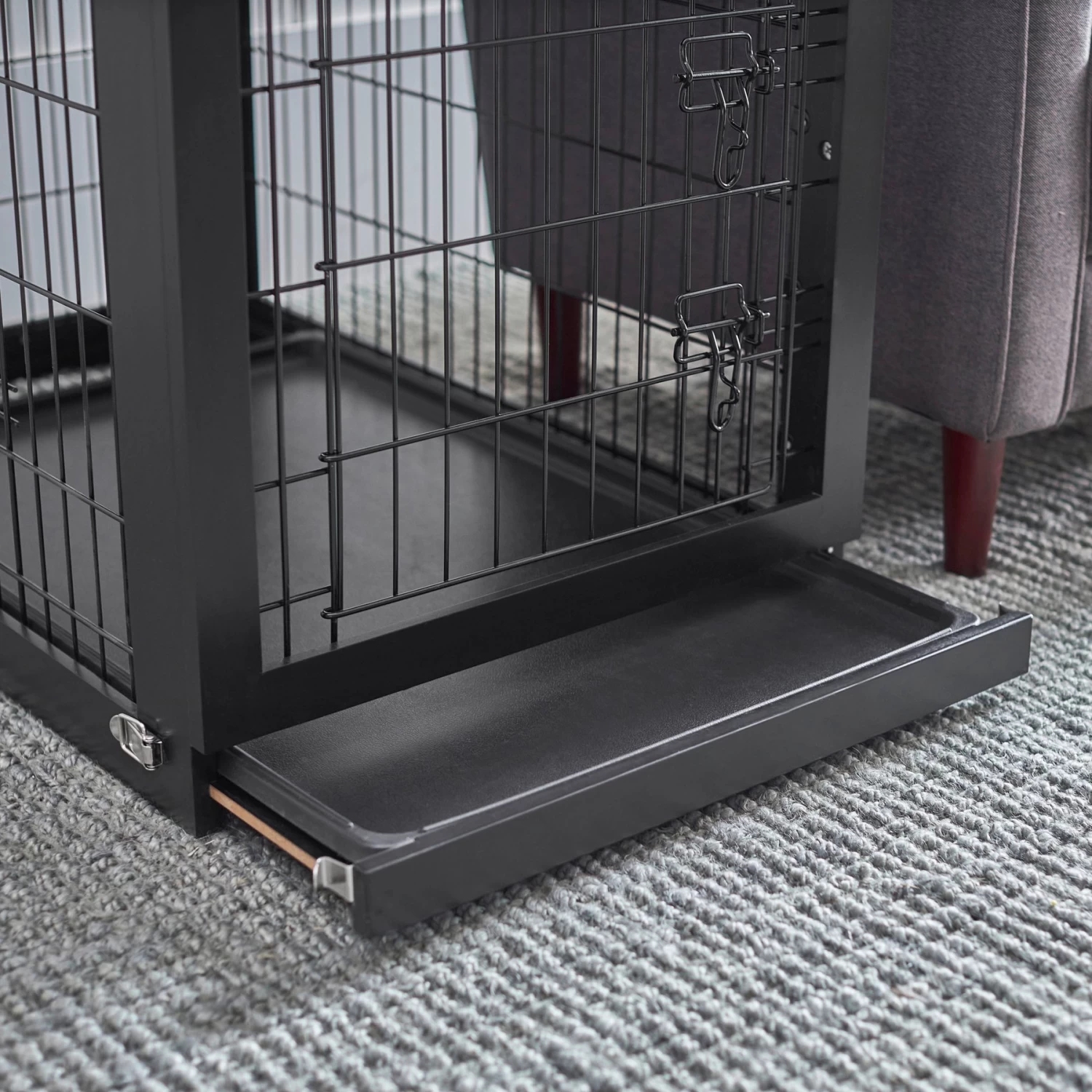 Frisco Double Door Furniture Style Dog Crate, Black & Frisco Swirl Dog Crate Mat Frisco Double Door Furniture Style Dog Crate, Black & Frisco Swirl Dog Crate Mat -Pet Supplies Shop 947710 PT3. AC SS1800 V1693596973