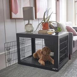 Frisco Double Door Furniture Style Dog Crate, Black & Frisco Swirl Dog Crate Mat 4 Frisco Double Door Furniture Style Dog Crate, Black & Frisco Swirl Dog Crate Mat -Pet Supplies Shop 947710 PT4. AC SS1800 V1693924200
